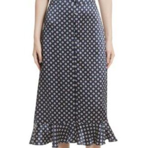 Frame silk midi skirt